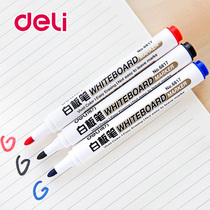 Del 6817 Whiteboard Pen Erasable Color Water Pen Office Supplies Childrens Painter Black Blue Red