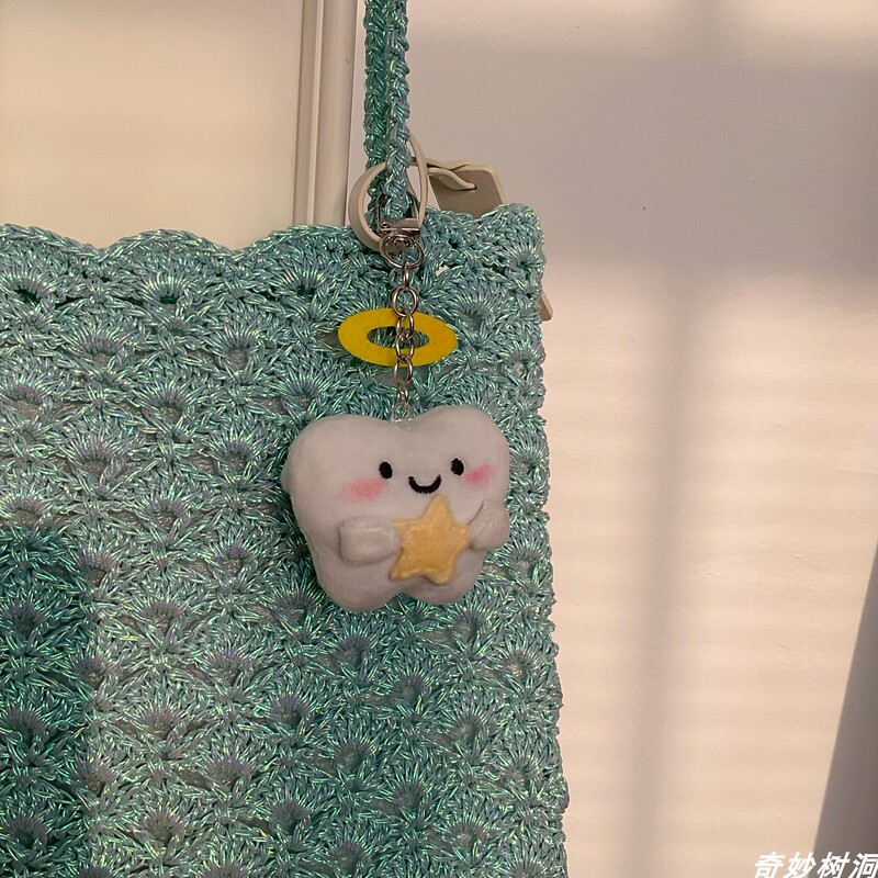 Guardian Angel Teeth Stuffed Doll School Bag Pendant Cute Doll Car Keychain Couple Clothing Accessories Gift Guardian Angel Teeth Stuffed Doll School Bag Pendant Cute Doll Car Keychain Couple Clothing Accessories Gift