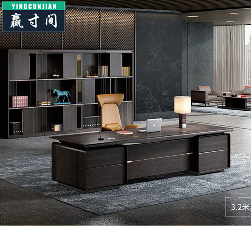 New Chinese boss table solid wood table high - end atmospheric boss table president desk luxury 2 8m