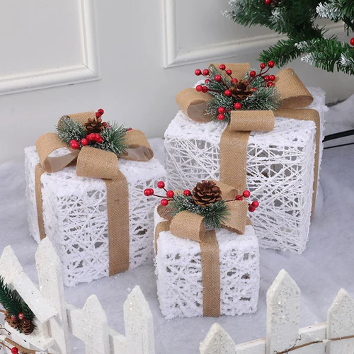 Рождественский декор, ювелирное украшение, белая подарочная коробка, набор