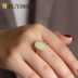 Hetian ngọc bích nhẫn nữ cổ điển tòa án phong cách Trung Quốc cổ điển ngón trỏ nhẫn sống miệng đơn giản có thể điều chỉnh nhẫn nữ - Nhẫn