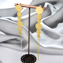 Tassel earrings long air texture French niche designer earrings female thin earrings female sterling silver fashion