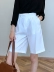 Quần áo nữ Afu quần lửng phù hợp với quần mùa hè Hàn Quốc mới thả lỏng thẳng cao eo đen giản dị 5 phút quần - Cộng với kích thước quần áo