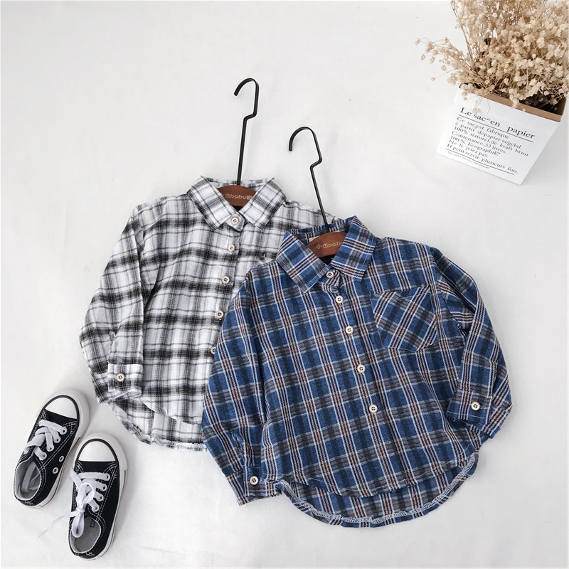 Xiaojie home 2018 mùa thu quần áo trẻ em mới bé trai và bé gái cotton áo sơ mi trẻ em Hàn Quốc áo sơ mi thủy triều thời trang bé gái