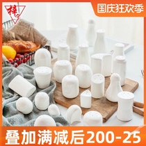 Bone China creative household ceramic seasoning bottle European salt chicken monosodium glutamate seasoning pepper powder bottle restaurant pepper salt bottle