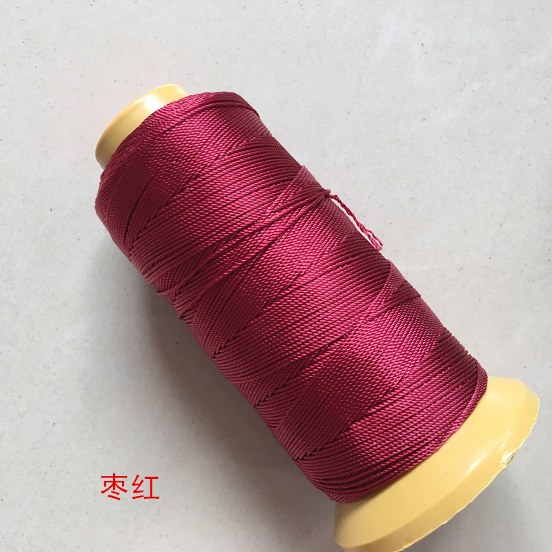 Vàng ba con cá 12 sợi vòng cổ vòng chân dây chuyền vòng đeo tay dây chuyền màu đỏ DIY phụ kiện thủ công bện dây 0,8mm dây đỏ - Vòng chân phụ kiện thời trang nữ
