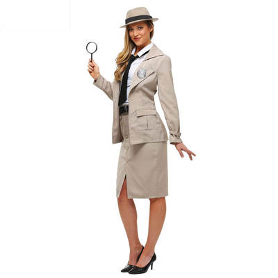 Cosplay Halloween Sherlock Holmes costume, adult female movie character, luxurious detective costume