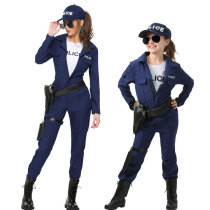 COS Halloween performance costume children adult female luxury Police Special Police Officer plays costume costumes