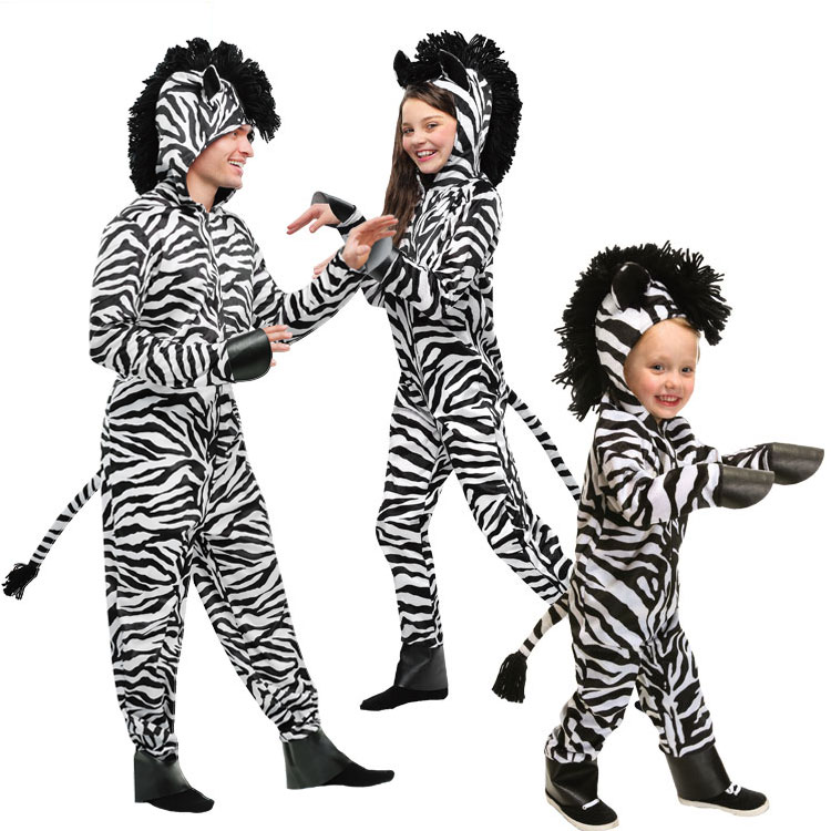 Adult children toddler Halloween stage performance clothing COS African wild zebra dressed in a pro-child dress