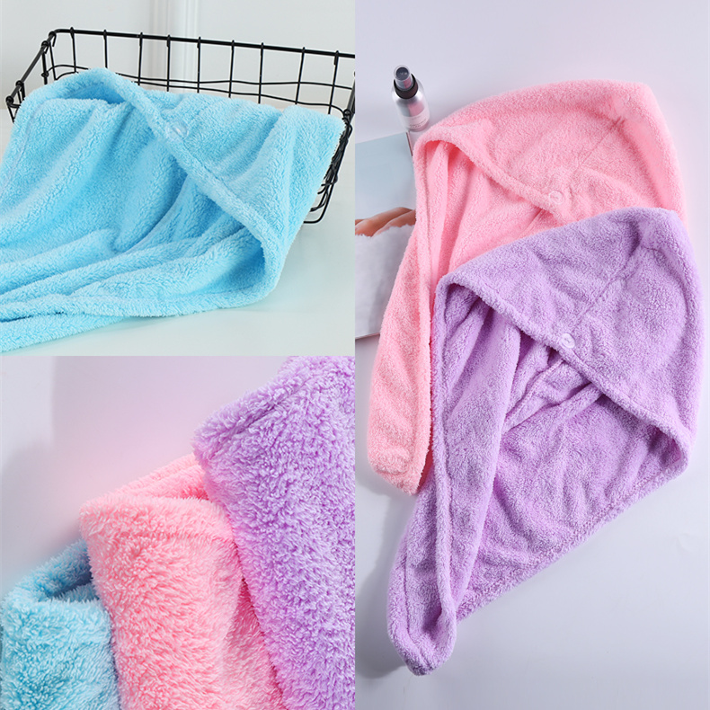 Vosges Jieyu home travel lady dry towel strong absorbent dry hair cap soft absorbent wipe hair towel head