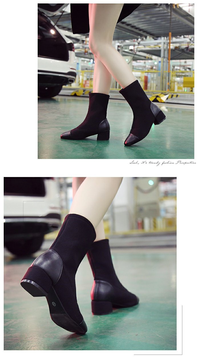 Giày bốt cao cổ Martin boot nữ 2018 mùa thu mới Anh gió hoang dã dày với đôi bốt ngắn nữ đơn boot trắng cổ ngắn