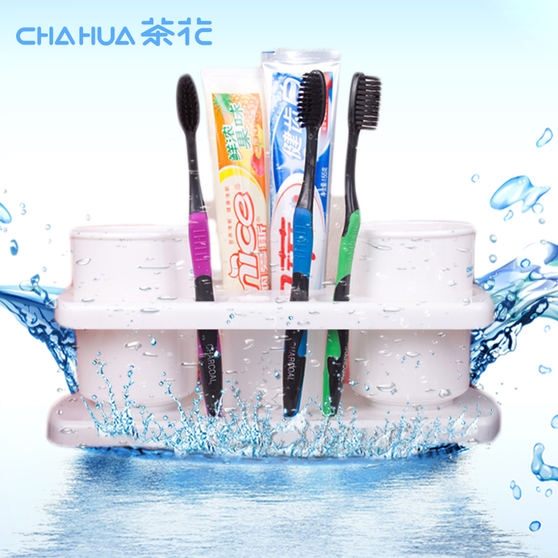 Tea Flower 2226 Plastic gargling cup Toothbrush Cup Lovers Home dental Bathroom Bathroom Multipurpose Toothbrush Holder Suit