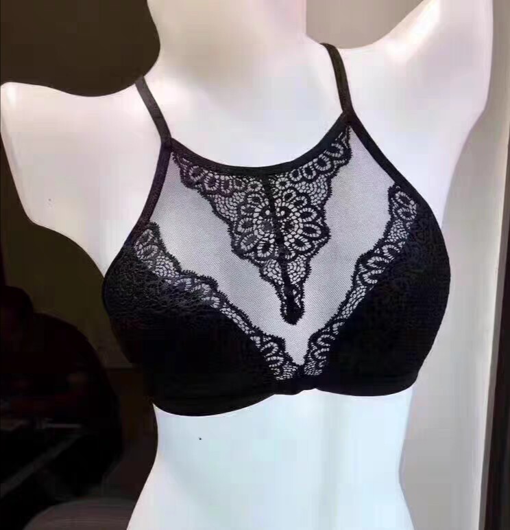 Kivie Jinwei's Second Dream Intimates Thin and Thick Cup Lace Beautiful Back Sexy Wire-Free Bellyband Bra
