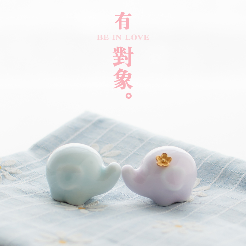 With Objects Mini Cute Animal Desktop Small Swing Piece Creative Couple Remembrance Gift Giving Girlfriend Gift a pair