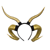 Great Goat Corner Hair Hoop Head Hoop Demon Horn Hair Adorned the Halloween Cos Dark Gothic Bar gogo performance props