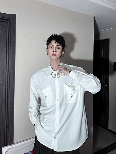 Осенняя дизайнерская рубашка для отдыха, модель весна/осень 2023 года, тренд сезона