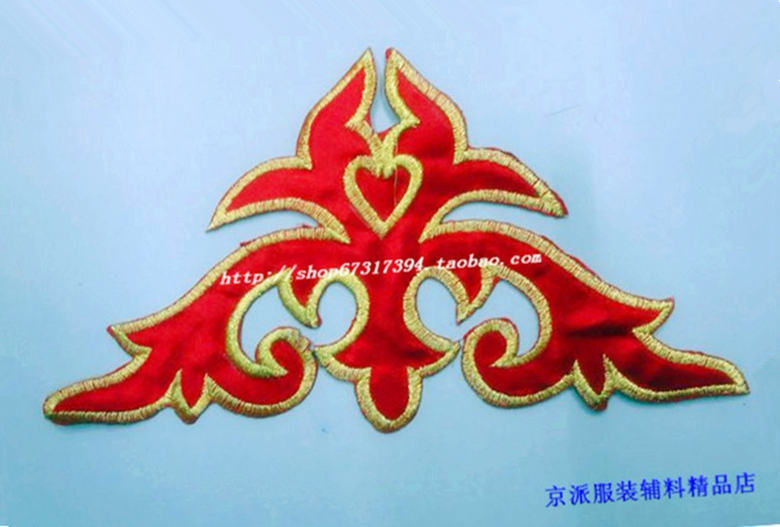 Stage Accessories National Wind Hand DIY layout symmetric triangle embroidery 2174# large