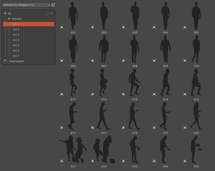 175款Blender人物剪影素材资产预设 Humans By Sidigon 175款Blender人物剪影素材资产预设 Humans By Sidigon