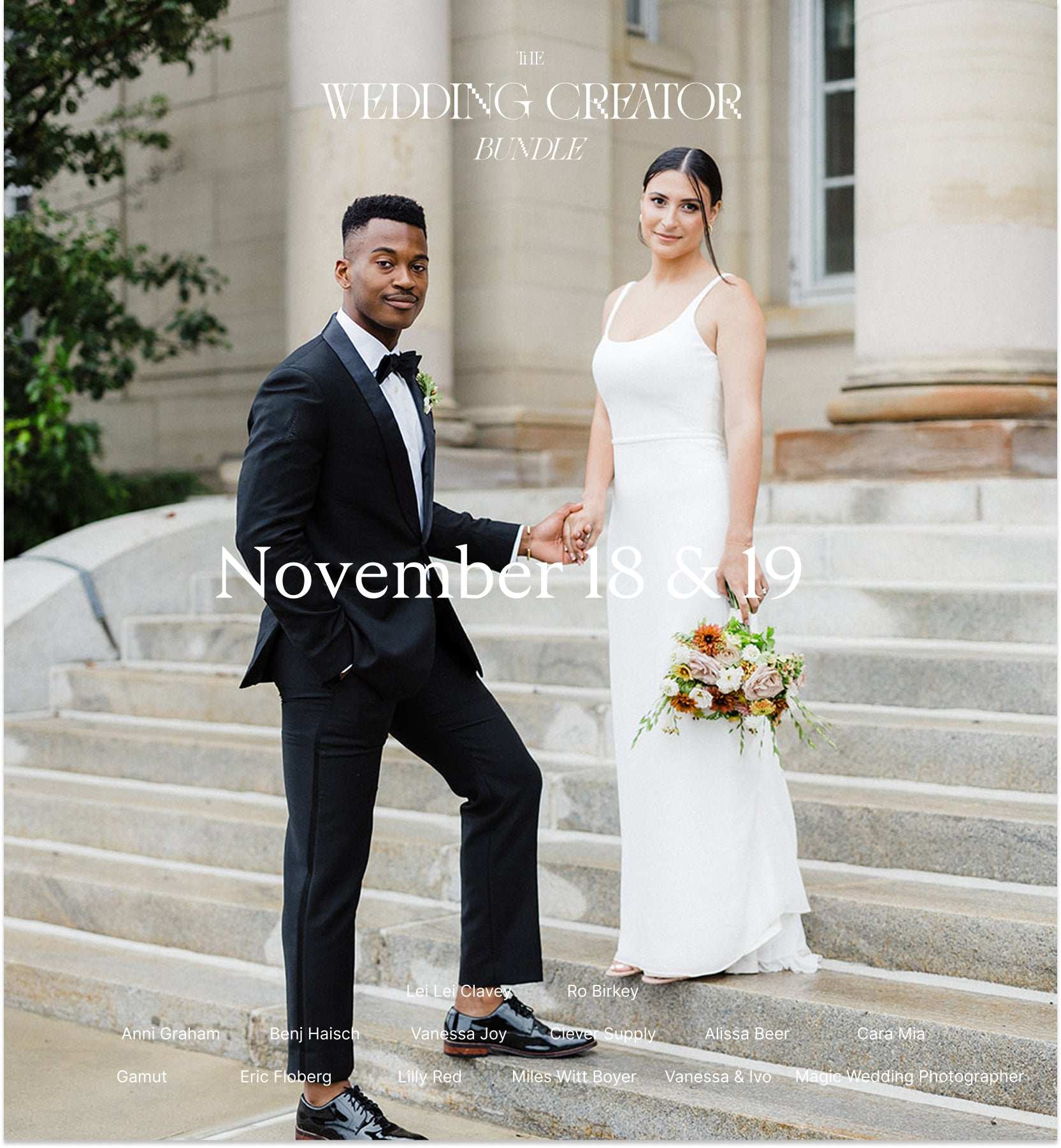 创意婚礼策划拍摄教程+调色预设套装 The Ultimate Wedding Creator Bundle