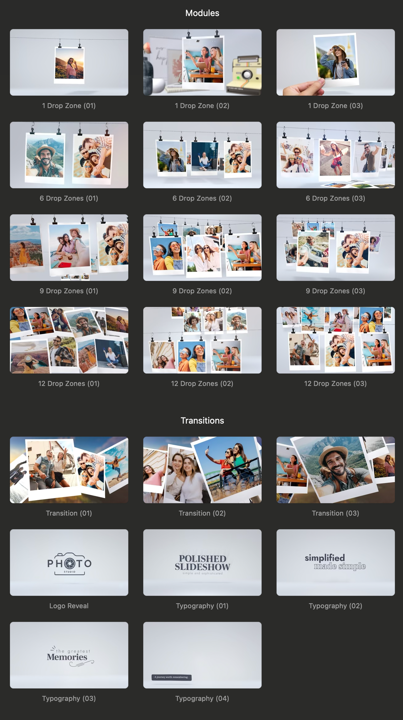 中英双语-FCPX插件|时尚摄影师作品集幻灯片制作工具包 Camera Roll Slideshow
