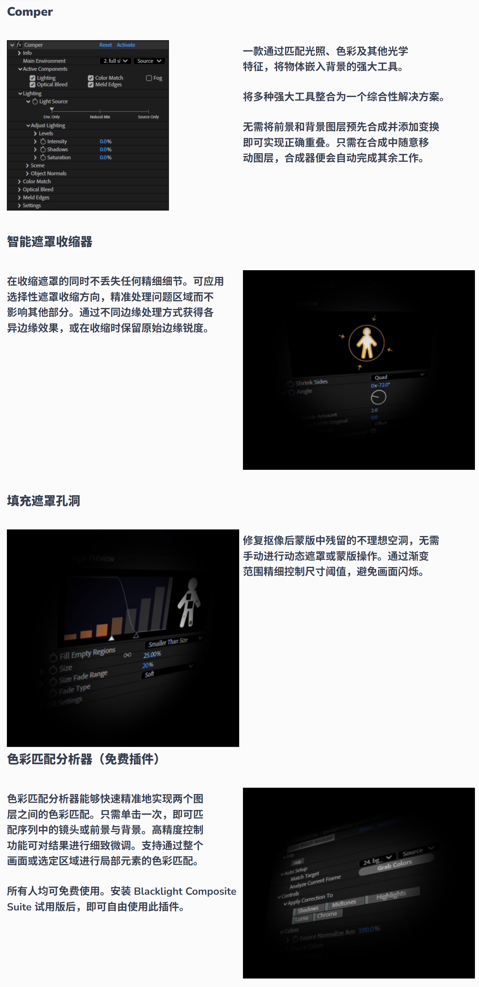AE影视合成抠像调色光照融合插件套装 Blacklight Composite Suite V1.2.0 Win/Mac