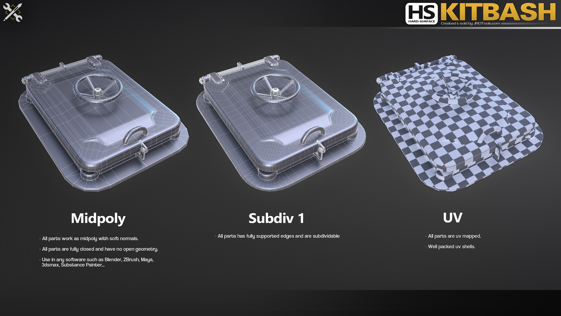 1271组科幻机械手脚头零部件硬表面模型3D资产 Hard-Surface Kitbash Collection (FBX/OBJ/Maya格式) c204e508-780e-4489-bd1a-e33625fd96d4.jpg