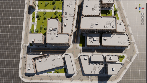 Blender程序化城市建筑道路资产预设一键生成插件 ICity V1.7.1 | City Generator Addon + 使用教程 dynamic generation.gif