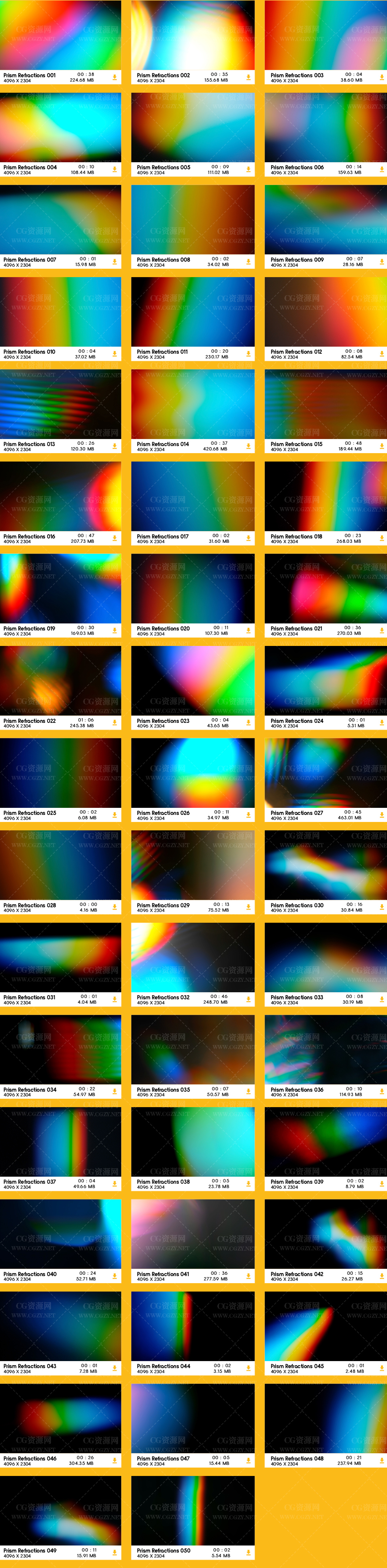 4K视频素材-50个梦幻棱镜折射真实光效动画 BusyBoxx V67 Prism Refractions精品推荐、视频素材