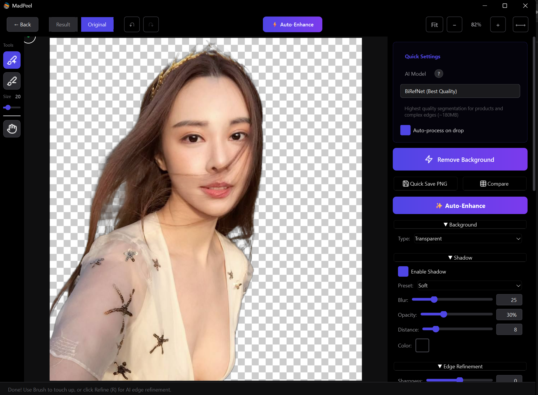 AI人工智能抠像背景去除软件 MadPeel – AI Background Remover 1.0.0 Win