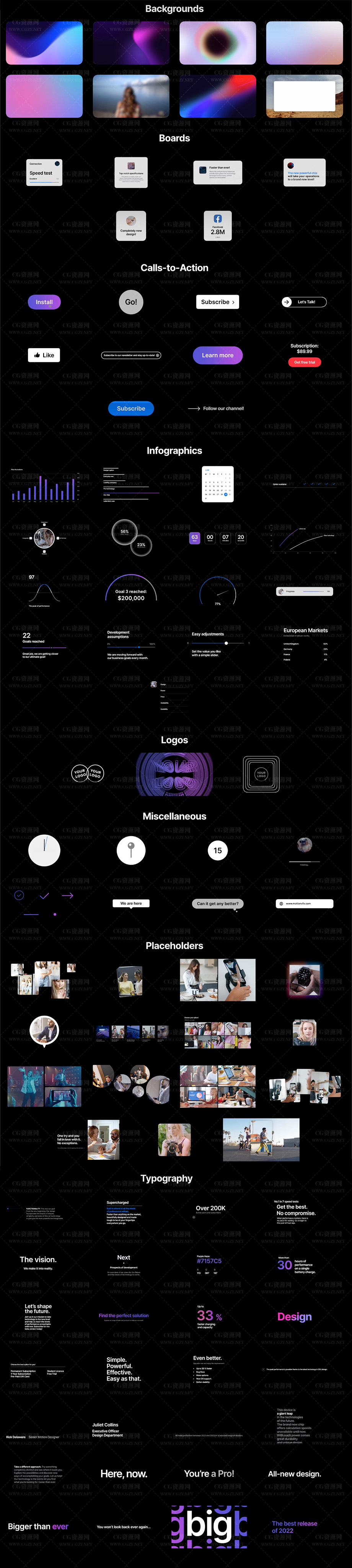 FCPX插件|95组简洁Apple风格信息数据文字标题排版展示动画预设 MotionVFX mKeynote