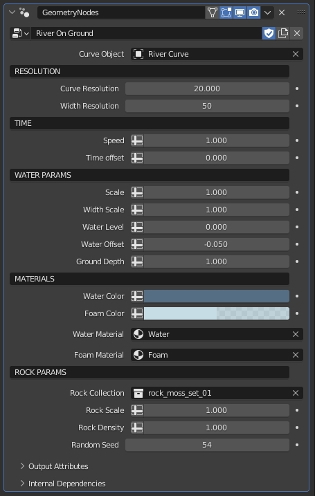 Blender小溪河流生成资产预设 Realtime River Generator V1.3.1 Modifier_UI.jpg