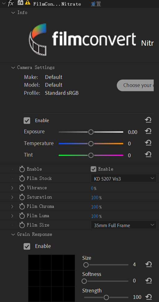 AE/PR插件|胶片颗粒模拟调色插件 FilmConvert Nitrate v3.47 Win破解版下载