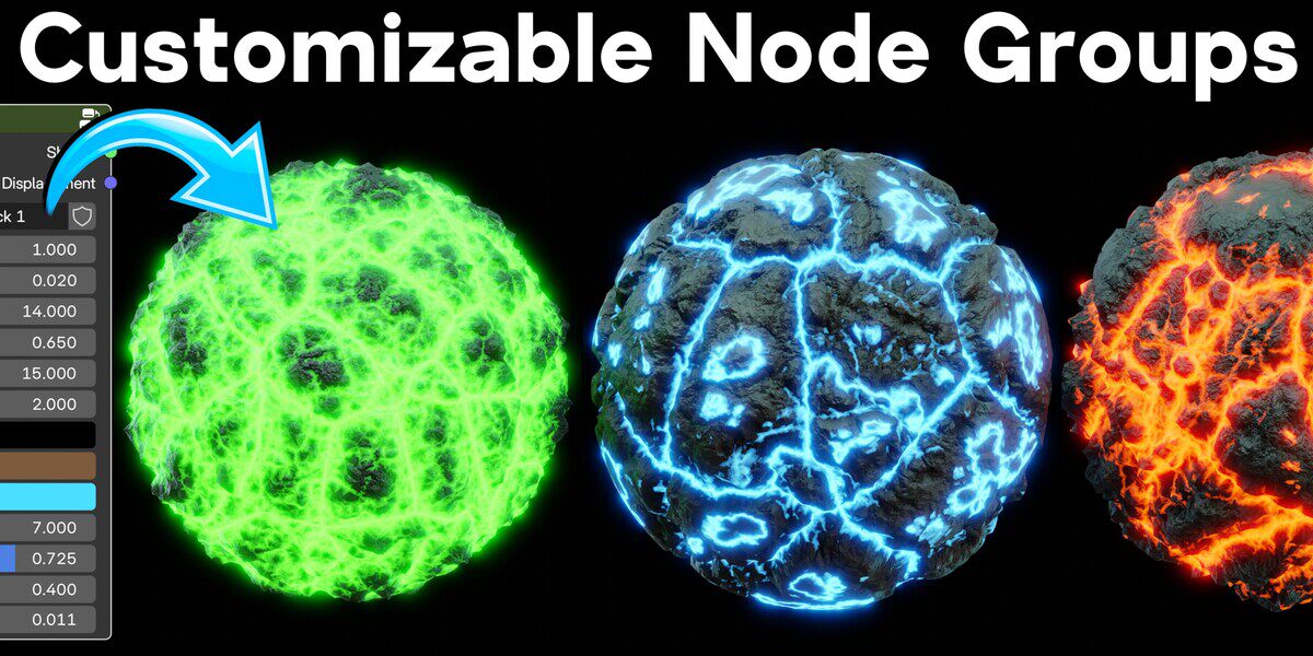 335组Blender常用程序化金属玻璃塑料岩石布料贴图材质资产预设包 Ultimate Blender Procedural Material Pack image_processing20250831-2-7dt9t3.jpg
