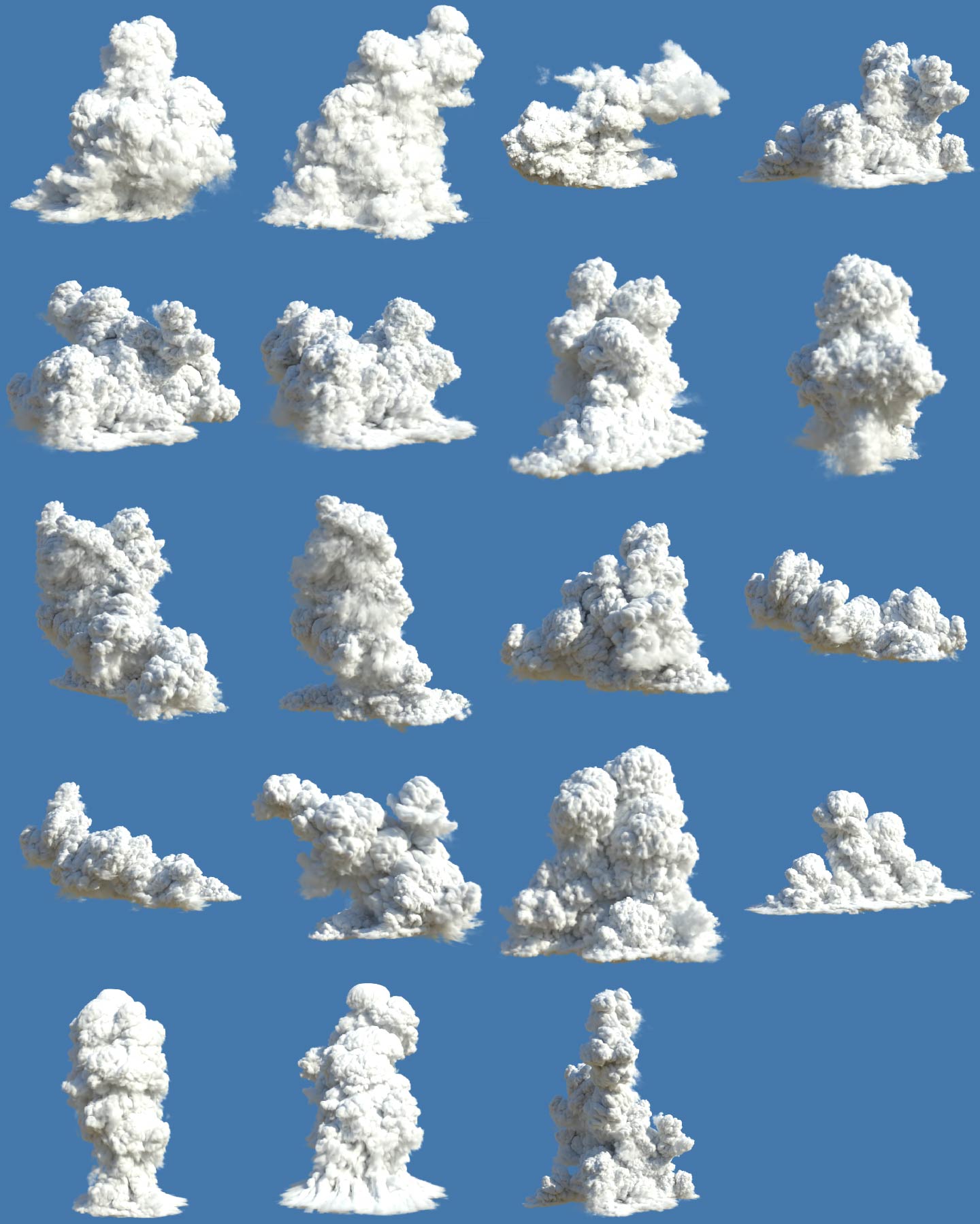 211组真实体积云云彩蓝天白云VDB模型Blender预设 Cloudscapes Hyper Realistic Vdb Clouds CollectionBlender预设