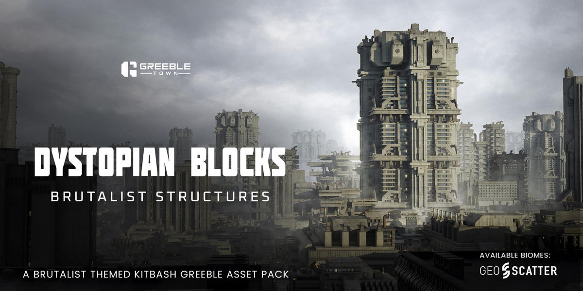 Blender野兽派未来科幻建筑模型资产 Dystopian Blocks – Brutalist Structures Kitbash Buildings image_processing20250518-2-8r74wd.jpg