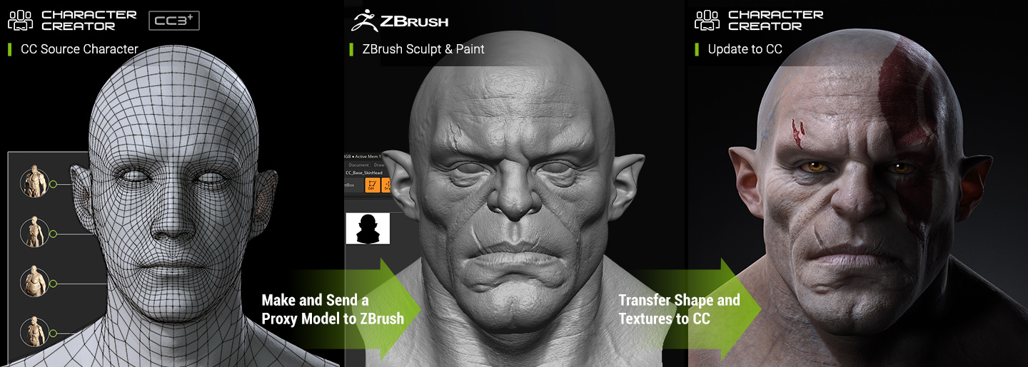 三维面部模型动画工具 ZBrush Face Tools Plug-in for Character Creator 4
