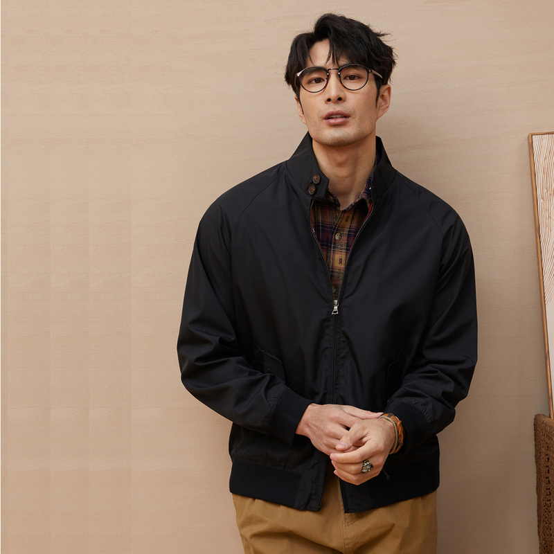Japanese Fabric! Men's Classic Harrington G9 Waterproof, Wrinkle-Free, American Retro Casual Jacket for Spring and Autumn Japanese Fabric! Men's Classic Harrington G9 Waterproof, Wrinkle-Free, American Retro Casual Jacket for Spring and Autumn