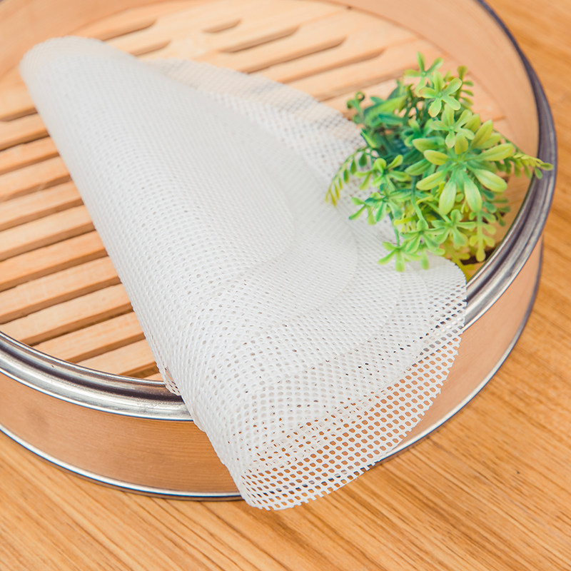 Silicone non - sticky steam cushion round cage cushion resistant high temperature large steamed steamed steamed steamed steamed steamed steam steam mat household 5 sheets