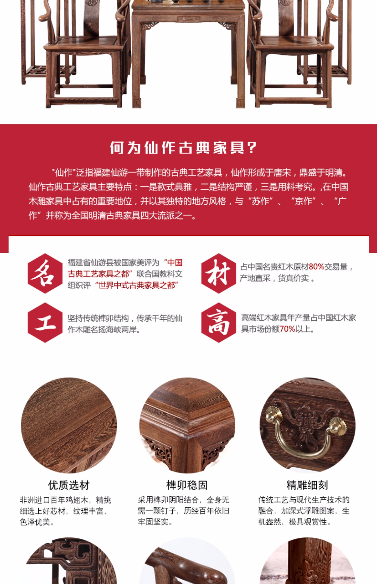 红木 phòng khách ở giữa sảnh bốn / sáu bộ vỏ gỗ cổ Trung Quốc bằng gỗ cổ cánh gà mái hiên bàn gỗ Shentai - Bàn / Bàn bàn thờ giá rẻ