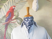 Star Korean Tide mens silk scarf mens small square scarf mens scarf business shirt scarf 24