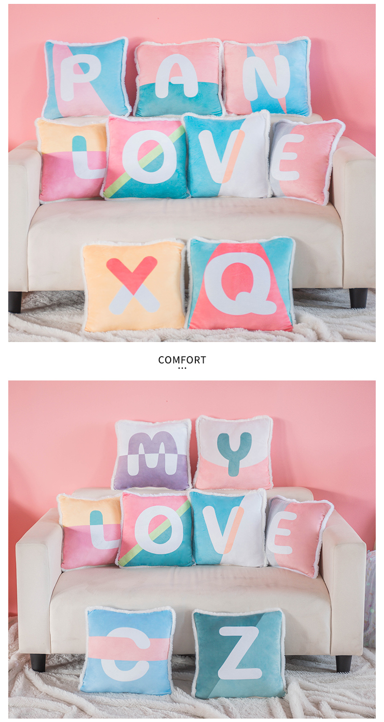 Màu sắc thư sofa đệm tựa lưng mềm mại lưới màu đỏ giường in gối gối gối không có trái tim cô gái gối tựa lưng văn phòng