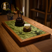Old elm dry bubble table Solid wood tea tray Jade tea tray Tea knife Tea pot Tea ceremony tea set Tea set Full handicrafts