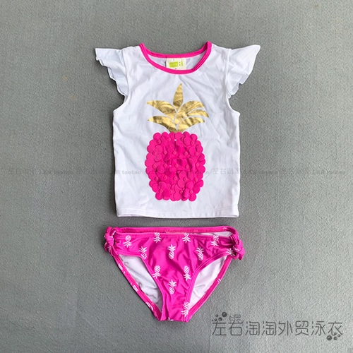 Детский солнцезащитный крем, раздельный быстросохнущий пляжный купальник для девочек, европейский стиль