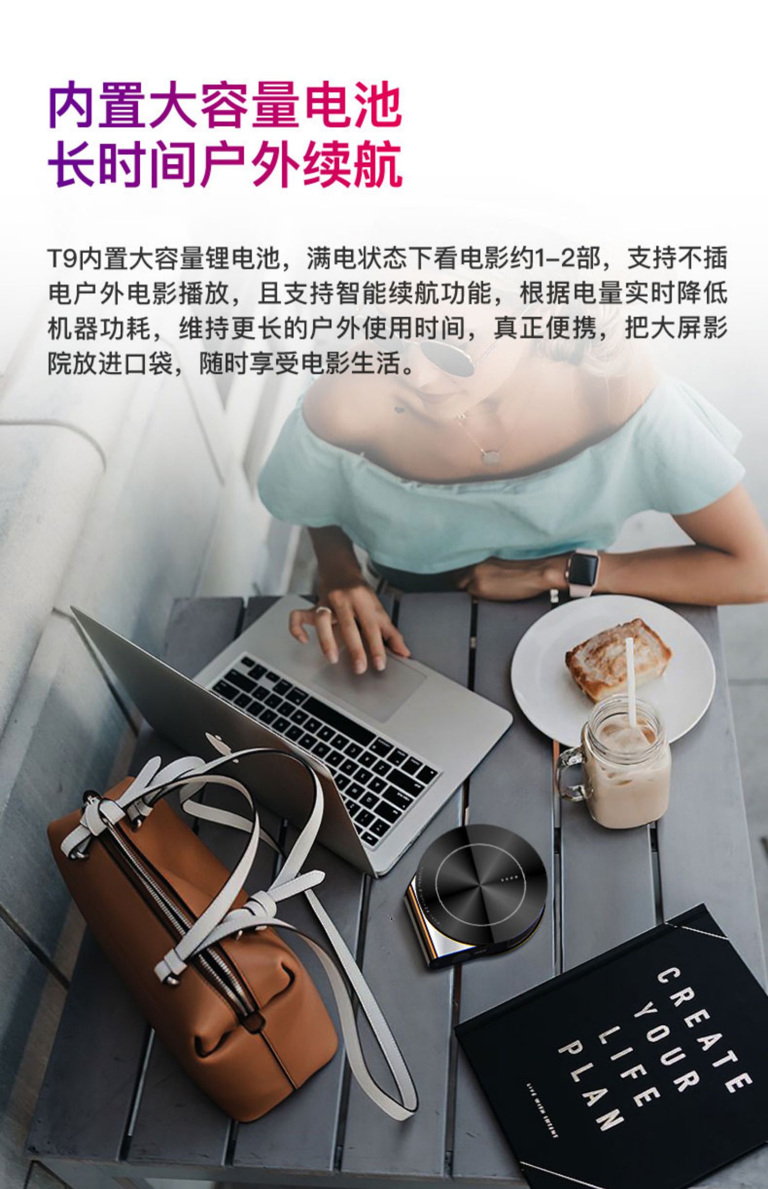 Nut T9 máy chiếu gia đình nhỏ cầm tay HD rạp hát tại nhà wifi không dây mini điện thoại di động máy chiếu micro phòng ngủ ký túc xá đúc tường xem phim không có màn hình TV - Máy chiếu máy chiếu 4k xiaomi