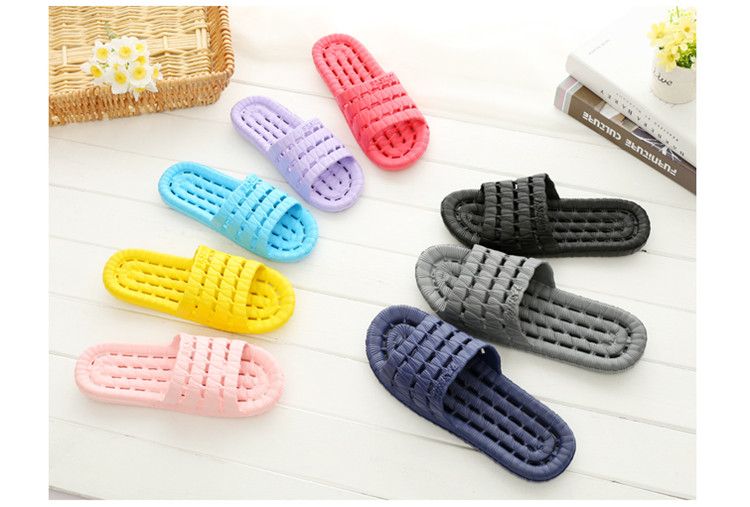 Mùa hè bị rò rỉ nhựa flip-flops trong phòng tắm, dép mát mẻ, chống trơn trượt nhà, dép tắm, nam giới và phụ nữ