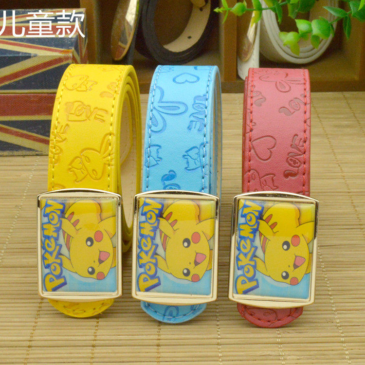 Children Yellow Belt Boys' Boy Handsome Cartoon Red Blue Leather Kachu Cute Belt Kindergarten Performances Handsome