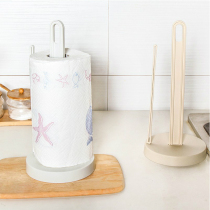 Kitchen tissue rack vertical roll paper Non-punching creative wipe paper towel rack toilet paper storage rack