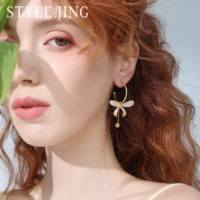 Серьги, клипсы, стиль, серебро 925 пробы, золото 14 карат