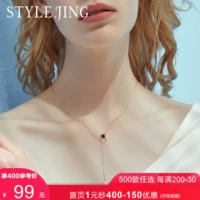 Модное ожерелье, золотая цепочка, подвеска, стиль, серебро 925 пробы, 14 карат, розовое золото