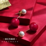 Серьги, искусственные клипсы из жемчуга, стиль, серебро 925 пробы